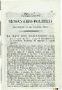 [Ejemplar] Semanario Político (Lorca). 11/5/1820.