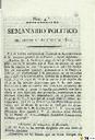 [Ejemplar] Semanario Político (Lorca). 1/6/1820.