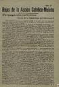[Issue] Hojas de la Acción Católico-Muleña (Mula). 5/5/1919.