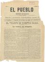 [Title] Pueblo, El : Periódico republicano (Jumilla). 14/5/1899.