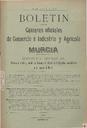 [Issue] Bol. Cám. Comer. e Indus. y Cám. Agrícola de Murcia (Murcia). 31/5/1907.