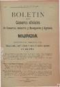 [Issue] Bol. Cám. Comer. e Indus. y Cám. Agrícola de Murcia (Murcia). 31/12/1908.