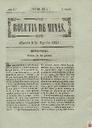 [Ejemplar] Boletín de Minas (Murcia). 5/8/1841.