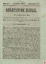 [Ejemplar] Boletín de Minas (Murcia). 27/1/1842.