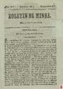 [Ejemplar] Boletín de Minas (Murcia). 3/2/1842.
