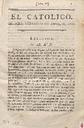 [Title] Católico instruido en su religión, El (Murcia). 22/4/1820–9/1/1821.