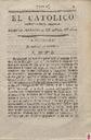 [Ejemplar] Católico instruido en su religión, El (Murcia). 29/4/1820.