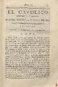 [Página] Católico instruido en su religión, El (Murcia). 13/5/1820, página 1.