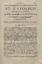 [Ejemplar] Católico instruido en su religión, El (Murcia). 30/5/1820.