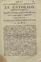 [Ejemplar] Católico instruido en su religión, El (Murcia). 10/6/1820.