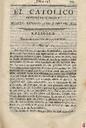 [Ejemplar] Católico instruido en su religión, El (Murcia). 17/6/1820.