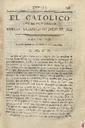 [Ejemplar] Católico instruido en su religión, El (Murcia). 1/7/1820.