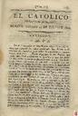 [Ejemplar] Católico instruido en su religión, El (Murcia). 15/7/1820.