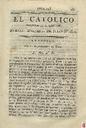 [Issue] Católico instruido en su religión, El (Murcia). 25/7/1820.