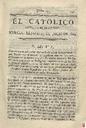 [Página] Católico instruido en su religión, El (Murcia). 29/7/1820, página 1.