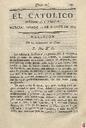 [Issue] Católico instruido en su religión, El (Murcia). 12/8/1820.