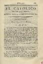 [Issue] Católico instruido en su religión, El (Murcia). 26/8/1820.