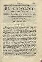 [Ejemplar] Católico instruido en su religión, El (Murcia). 29/8/1820.