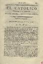 [Ejemplar] Católico instruido en su religión, El (Murcia). 5/9/1820.