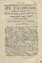 [Issue] Católico instruido en su religión, El (Murcia). 26/9/1820.