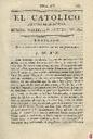 [Issue] Católico instruido en su religión, El (Murcia). 10/10/1820.