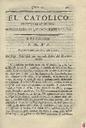 [Issue] Católico instruido en su religión, El (Murcia). 4/11/1820.