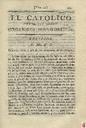 [Ejemplar] Católico instruido en su religión, El (Murcia). 7/11/1820.