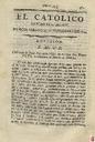 [Ejemplar] Católico instruido en su religión, El (Murcia). 25/11/1820.