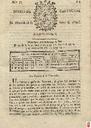 [Ejemplar] Diario de Cartagena (Cartagena). 18/3/1807.