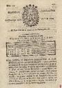 [Ejemplar] Diario de Cartagena (Cartagena). 19/4/1807.