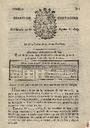 [Ejemplar] Diario de Cartagena (Cartagena). 29/8/1807.