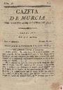 [Ejemplar] Gazeta de Murcia (Murcia). 26/10/1813.