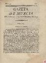 [Ejemplar] Gazeta de Murcia (Murcia). 6/11/1813.