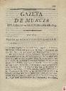 [Ejemplar] Gazeta de Murcia (Murcia). 20/11/1813.