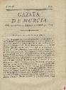 [Ejemplar] Gazeta de Murcia (Murcia). 30/11/1813.
