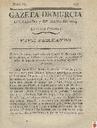 [Ejemplar] Gazeta de Murcia (Murcia). 7/5/1814.