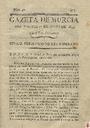 [Ejemplar] Gazeta de Murcia (Murcia). 12/7/1814.