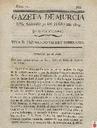 [Ejemplar] Gazeta de Murcia (Murcia). 30/7/1814.