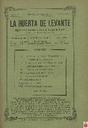 [Ejemplar] Huerta de Levante, La (Murcia). 1/7/1919.