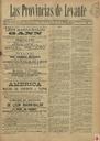 [Issue] Provincias de Levante, Las (Murcia). 29/10/1891.