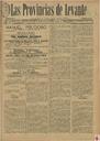 [Issue] Provincias de Levante, Las (Murcia). 10/11/1891.