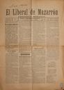 [Ejemplar] Liberal de Mazarrón, El (Mazarrón). 19/7/1916.