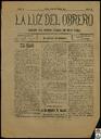 [Issue] Luz del Obrero, La (Cieza). 7/10/1905.