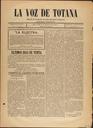 [Issue] Voz de Totana, La (Totana). 25/10/1888.