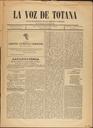 [Issue] Voz de Totana, La (Totana). 10/1/1889.