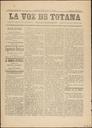 [Issue] Voz de Totana, La (Totana). 13/10/1889.