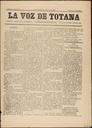 [Ejemplar] Voz de Totana, La (Totana). 27/10/1889.