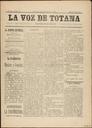 [Issue] Voz de Totana, La (Totana). 2/11/1889.