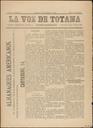 [Issue] Voz de Totana, La (Totana). 8/12/1889.