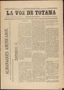[Ejemplar] Voz de Totana, La (Totana). 15/12/1889.